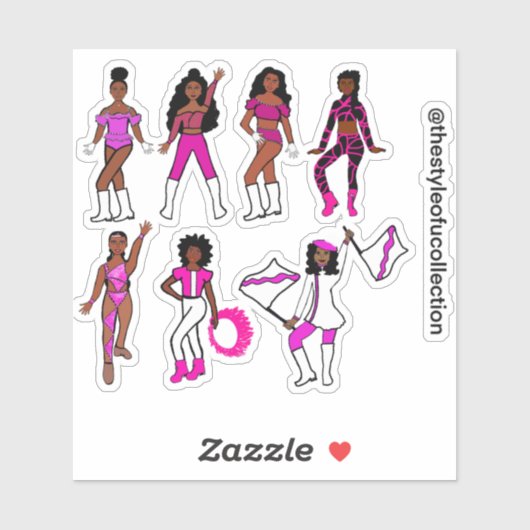 Stickers Danseur rose #1 (Feuille)
