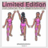 Stickers Danseur rose #3 (Feuille)