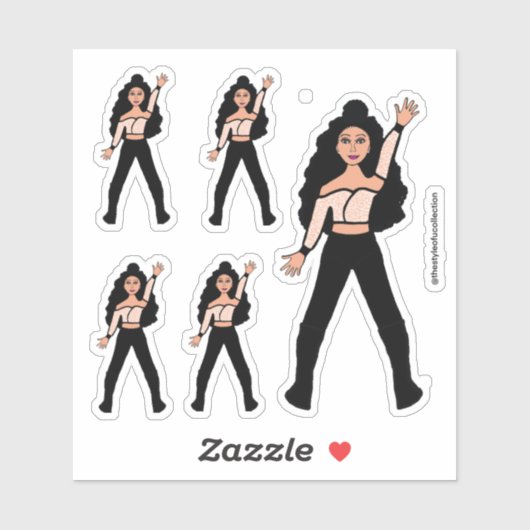 Stickers Danseuse Black Spark #2 (Feuille)