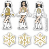 Stickers Danseuse d'or d'hiver #2 (Devant)