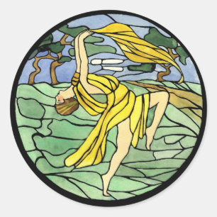 Stickers Danseuse en verre vintage