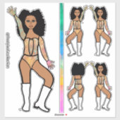 Stickers Danseuse Pastel Lace #2 (Feuille)