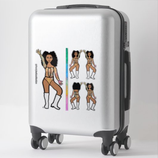 Stickers Danseuse Pastel Lace #2 (Sur valise)