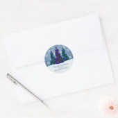 Stickers d'arbre de Noël personnalisé bleu violet (Enveloppe)