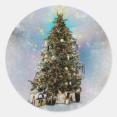 stickers d'arbre de Noël pour cadeaux, artisanat (Devant)