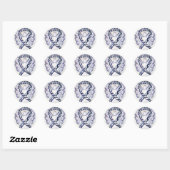 Stickers d'art Angel de ruban Zebra Strie Awarenes (Feuille)