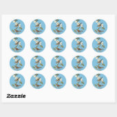 Stickers d'art Audubon White Throoche Oiseau (Feuille)