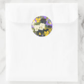 Stickers d'art botanique Pansy Violets (Sac)