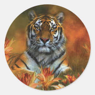 Stickers d'art des tigres sauvages