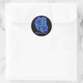 Stickers d'art Éffrayant crâne et flammes bleues (Sac)