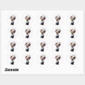 Stickers d'art Emu de poulet lumineux (Feuille)