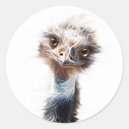 Stickers d'art Emu de poulet lumineux (Devant)