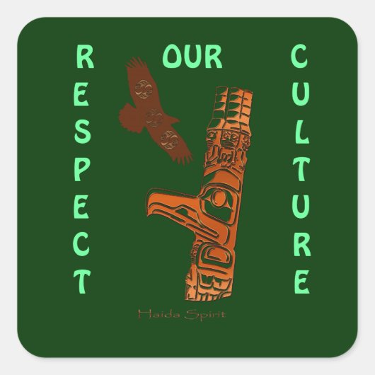 Stickers d'art HAIDA SPIRIT Aigle & Totem Poteau (Devant)