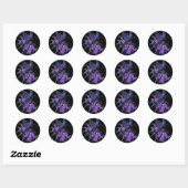 Stickers d'art Imaginaire violet Lillies Bleu Papi (Feuille)