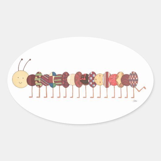 Stickers d'art mignon-Caterpillar #2-Erin Brie Art (Devant)