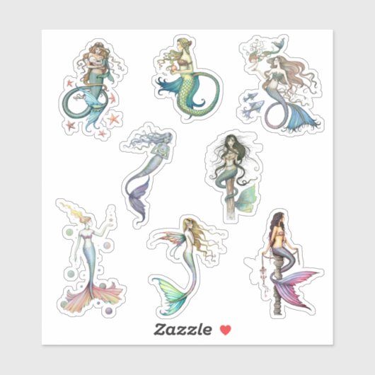 Stickers d'art Molly Harrison Mermaid (Feuille)