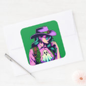 Stickers d'art Pop Cowgirl Ghost Halloween occiden (Enveloppe)