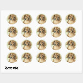 Stickers d'art pour chiens "Long Haired Dachshund" (Feuille)