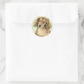 Stickers d'art pour chiens "Long Haired Dachshund" (Sac)