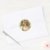 Stickers d'art pour chiens "Long Haired Dachshund" (Enveloppe)