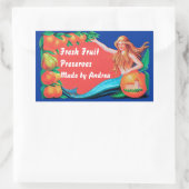 Stickers d'art sur mesure de sirène et de fruits (Sac)