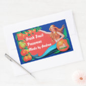 Stickers d'art sur mesure de sirène et de fruits (Enveloppe)