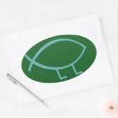 Stickers Darwin Fish (vert et bleu, plus grand) (Enveloppe)