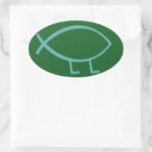 Stickers Darwin Fish (vert et bleu, plus grand) (Sac)