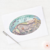 Stickers Date baby shower Sirène et bébé (Enveloppe)