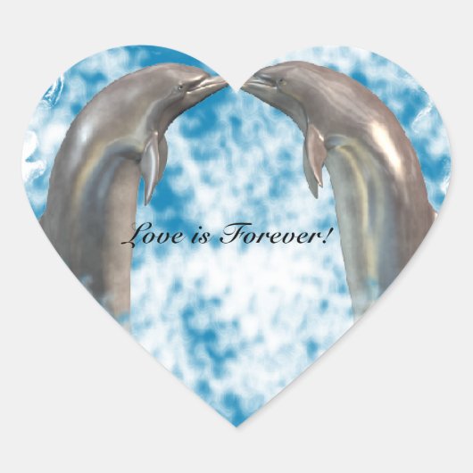 Stickers Dauphins Kissing (Devant)