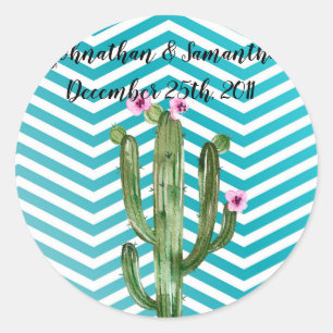 Stickers de 20 à 1,5 po Favor Boho Cactus Succul C