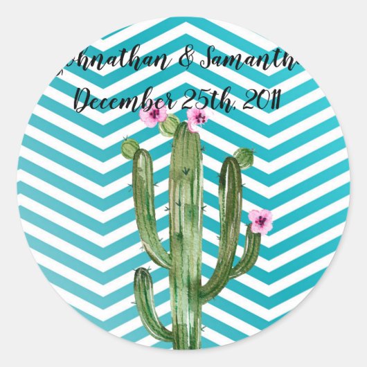 Stickers de 20 à 1,5 po Favor Boho Cactus Succul C (Devant)