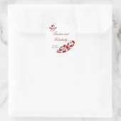 Stickers de 20 à 1,5 po Favor Crimson Red Floral F (Sac)