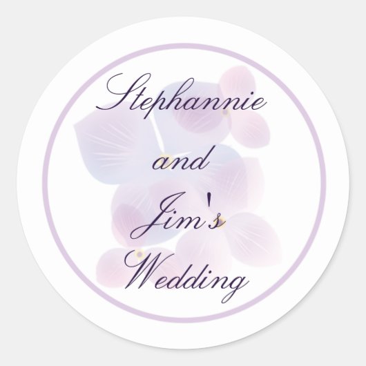 Stickers de 20 à 1,5 po Favor Dydrangea violet (Devant)