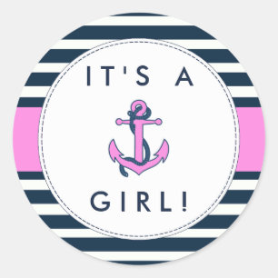 Stickers de Baby shower d'Ancres nautiques - C'est