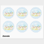 Stickers de Baby shower d'animal de ferme pour les (Feuille)