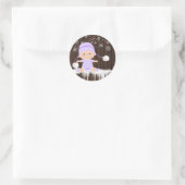 Stickers de Baby shower de flocon de neige violet (Sac)