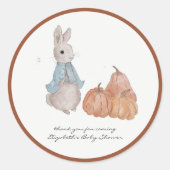 Stickers de Baby shower de lapin doux Favoriser le (Devant)
