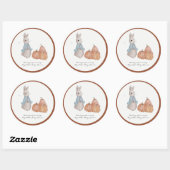 Stickers de Baby shower de lapin doux Favoriser le (Feuille)