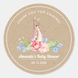 Stickers de Baby shower de lapin doux Favoriser le