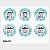 Stickers de Baby shower de moustache Little Man -  (Feuille)
