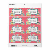 Stickers de Baby shower Whimsssical Cute Fun Swirl (Feuille entière)