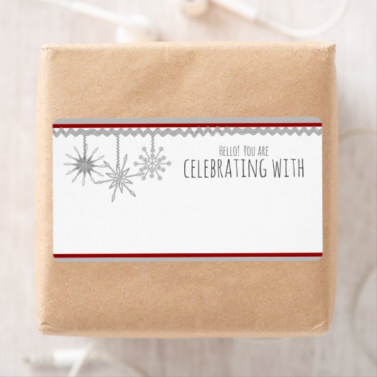 Stickers de badge de nom de flocon de neige (En situation)