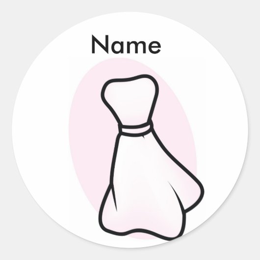 Stickers de balise de nom de Fête des mariées (Devant)