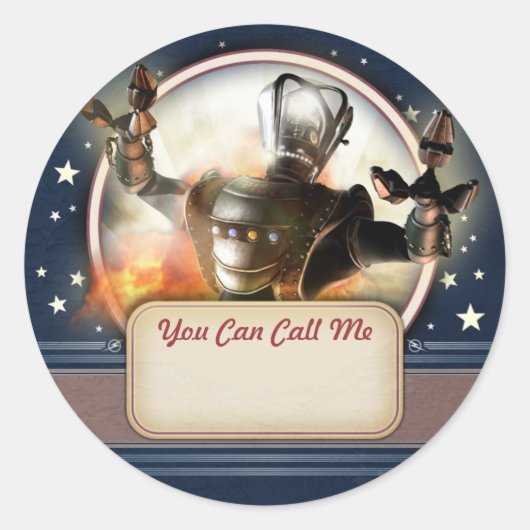 Stickers de balise de nom de robot géant (Devant)