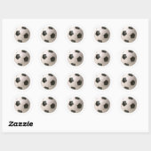 Stickers de balle de soccer noir et blanc (Feuille)