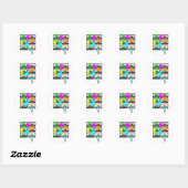 Stickers de bande 80s à mélange spalé (Feuille)