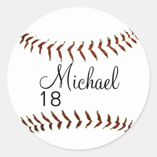 Stickers de baseball ou de softball personnalisés (Devant)