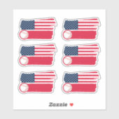 Stickers de baseball USA (Feuille)