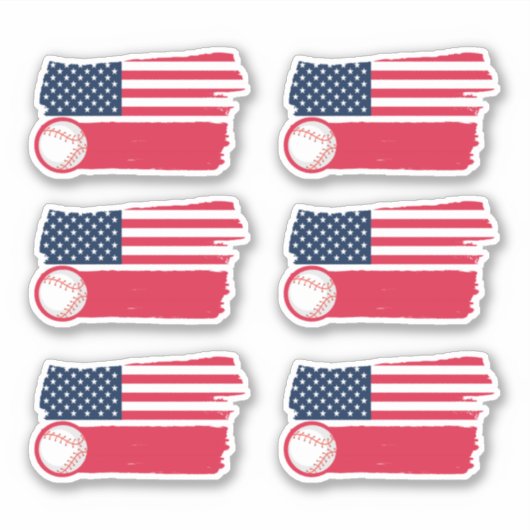 Stickers de baseball USA (Devant)